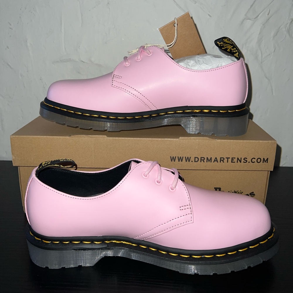 Dr. Marten 1461 Iced Pale Pink Smooth Leather Oxford Shoes Women Sz 9 Men Sz 8